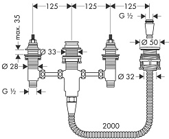 Hansgrohe Смеситель 13244180 скрытая часть – фотография-2