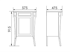 Атолл Пенал напольный "Валенсия" dorato – фотография-2