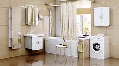 Aqwella Пенал для ванной Аликанте 35 зеркальный – фотография-3