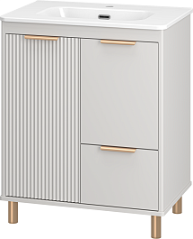 Brevita Тумба с раковиной Risacca Crema 70 серая – фотография-4