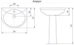Rosa Раковина Комфорт белая – фотография-2