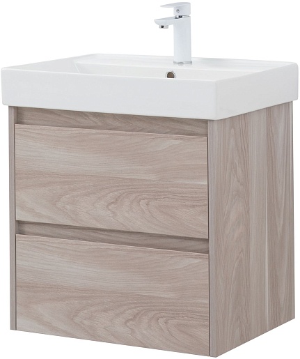 Aquanet Мебель для ванной Nova Lite 60 подвесная орех светлый – картинка-5