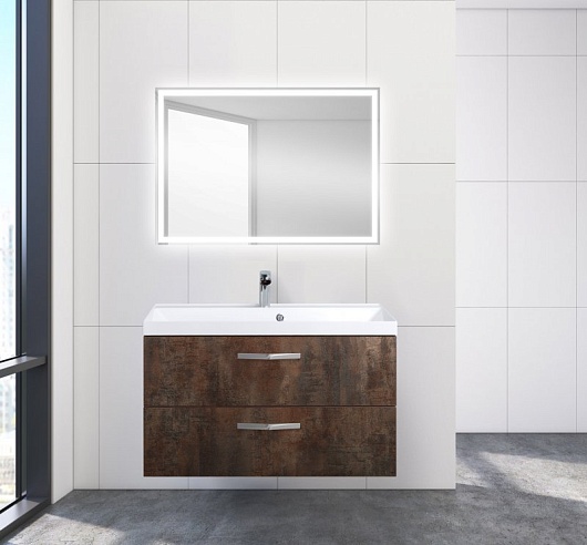 BelBagno Тумба с раковиной AURORA 900 Metallo Vintage, ручки хром – фотография-2
