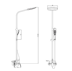 Iddis Смеситель с верхним душем LEAF LEASBS0i06 – фотография-2