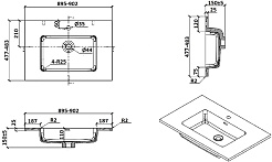 Parly Тумба с раковиной Bella 90 подвесная белая – фотография-8