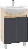 Onika Тумба под раковину Милтон 50 серая/дуб сонома
