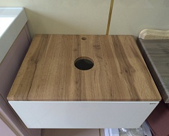 Misty Тумба с раковиной Ива 60 белый/дуб – фотография-6