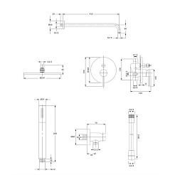 Omnires Душевая система SYSY19GL (золото) – фотография-5