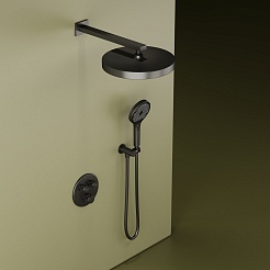 Sancos Душевой комплект Space SC3006GMG вороненая сталь – фотография-2