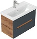 Onika Тумба с раковиной Айленд 70 подвесная графит/дуб крафт – картинка-18