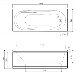 Cezares Каркас для ванны MODENA-160-70-MF – фотография-3