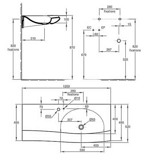 Jacob Delafon Раковина Stillness E1292-09-00 – картинка-7