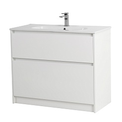 BelBagno Мебель для ванной Kraft 100 напольная Bianco Opaco с раковиной LOV-1000-LVB – фотография-10