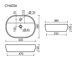 Ceramicanova Мебельная раковина Element 50 CN6036 белая – фотография-4