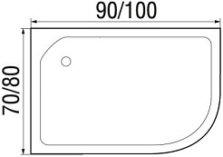 Wemor Душевой поддон 100/70/24 L – фотография-5