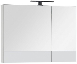 Aquanet Зеркальный шкаф "Верона 90" камерино белый – фотография-1