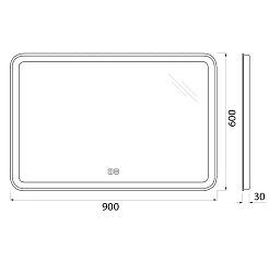 BelBagno Зеркало SPC-MAR-900-600-LED-TCH-WARM – фотография-7