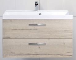 BelBagno Тумба с раковиной AURORA 900 Rovere Galifax Bianco, ручки хром – фотография-1