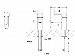 Promo Смеситель для раковины Stream F13783C-2 – фотография-2