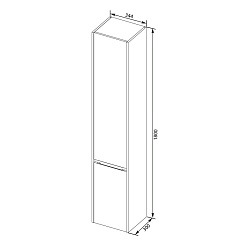 Aquanet Пенал для ванной "Клио 35" эвкалипт мистери – фотография-4