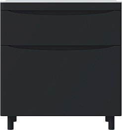 Vivon Тумба с раковиной Ostin 80 напольная черная матовая – фотография-6
