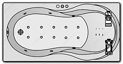 Kolpa San  Комплект гидро-аэромассажа Kolpa San Vanessa Magic (массаж: боковой, спины, аэромассаж magic) – фотография-1