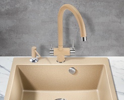 Milacio Смеситель для кухни Ultra MCU.554.BG бежевый – фотография-4