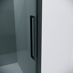 Grossman  Душевой уголок Cosmo 100x80x195 профиль черный матовый стекло тонированное – фотография-8