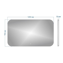 Teymi Зеркало Solli Oreol 120/70 LED сенсор T20229S – фотография-6