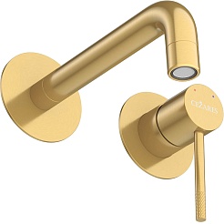 Cezares Смеситель для раковины чаши Relax RELAX-BLI2-1-BORO-W0 встраиваемый брашированное золото – фотография-2