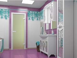 Какса-а Пенал для ванной Каприз Зеркальный – фотография-4