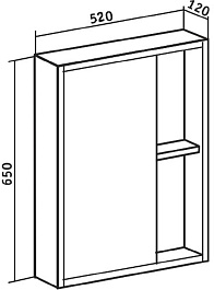 Runo Зеркальный шкаф Эко 52 скандинавский дуб – фотография-4