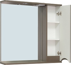 Runo Зеркальный шкаф Афина 80 R бежевый – фотография-2