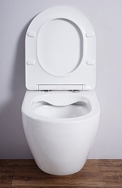 Esbano Унитаз Amapola-N подвесной безободковый белый матовый – фотография-5