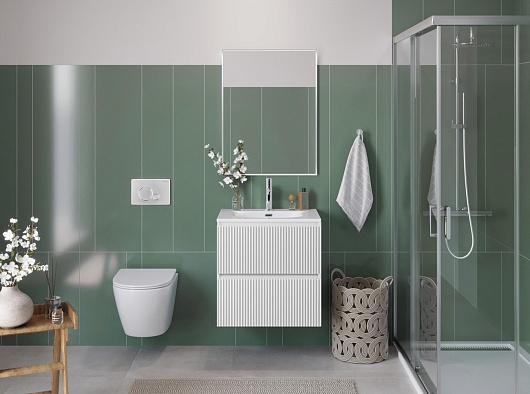 BelBagno Тумба с раковиной Uno mini 70 подвесная Bianco Opaco с раковиной BB-8099-3-70 – картинка-9