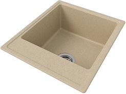 Teymi Мойка кухонная Helmi Smart 42 кварцевая бежевая матовая – фотография-3