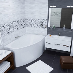 1ACReal Акриловая ванна Marseille 140x100 L – фотография-4