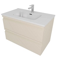 Aquatek Тумба с раковиной Вега 60 подвесная капучино светлый
