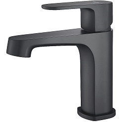 Aquatek Смеситель для раковины Оберон AQ1210MB матовый черный – фотография-1