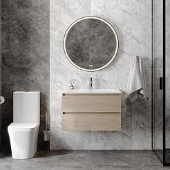 Teymi Тумба с раковиной Laina 80 подвесная дуб светлый – фотография-13