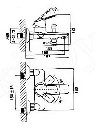 D&K Смеситель "Arbeo Bayern DA1243201" для ванны – фотография-2