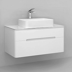 Jorno Тумба под раковину Bosko 100 белая Bos.01.100/P/W подвесная – фотография-1