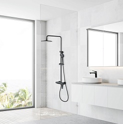 Lemark Душевая система Bronx LM3760BL черная – фотография-2