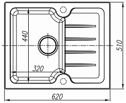 Dr. Gans Мойка гранитная Лора 620 терракота – фотография-2