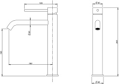 Milacio Смеситель для раковины чаши Ultra MCU.551.MB черный матовый – фотография-6
