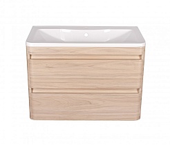 Style Line Мебель для ванной подвесная Атлантика 80, Люкс ясень перламутр, PLUS – фотография-9