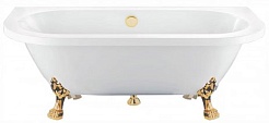 Фэма Акриловая ванна "Elena 168", ножки золото, покрытие хром, золото или бронза – фотография-1