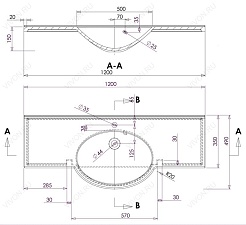 Aquanet Тумба с раковиной "Лайн 120" – фотография-6