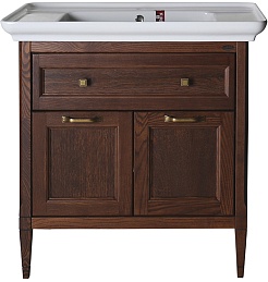 ASB-Woodline Мебель для ванной Гранда 85, шкафчик, антикварный орех – фотография-4
