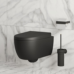 Ambassador Сиденье для унитаза Abner черное матовое – фотография-7